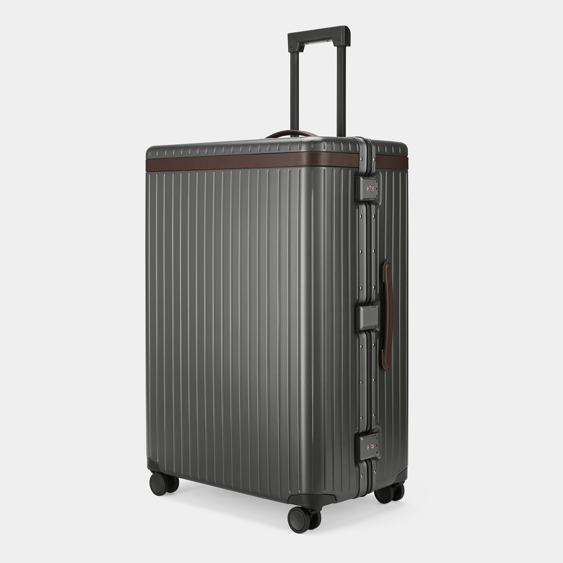 The Large Check-in - Return Grey / Chocolate / Smooth Extra-large hard-shell suitcase