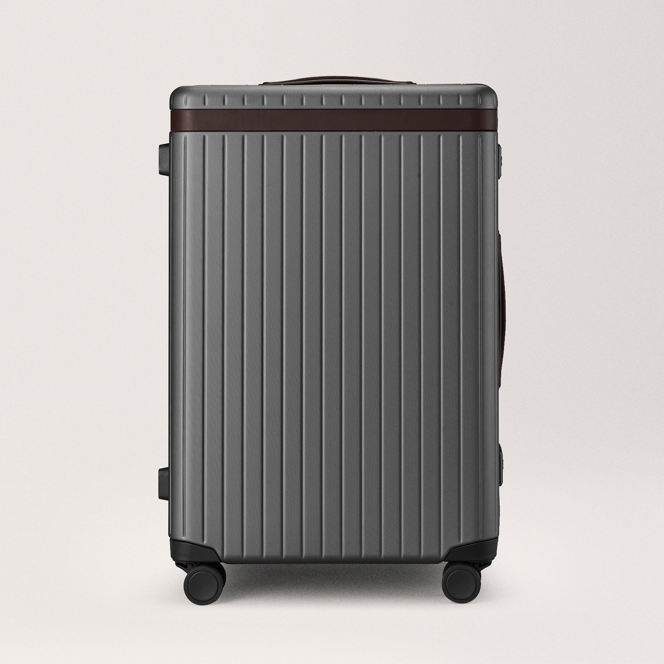 The Check-in - Discontinued Grey / Chocolate / Dotted Hard-shell check-in suitcase
