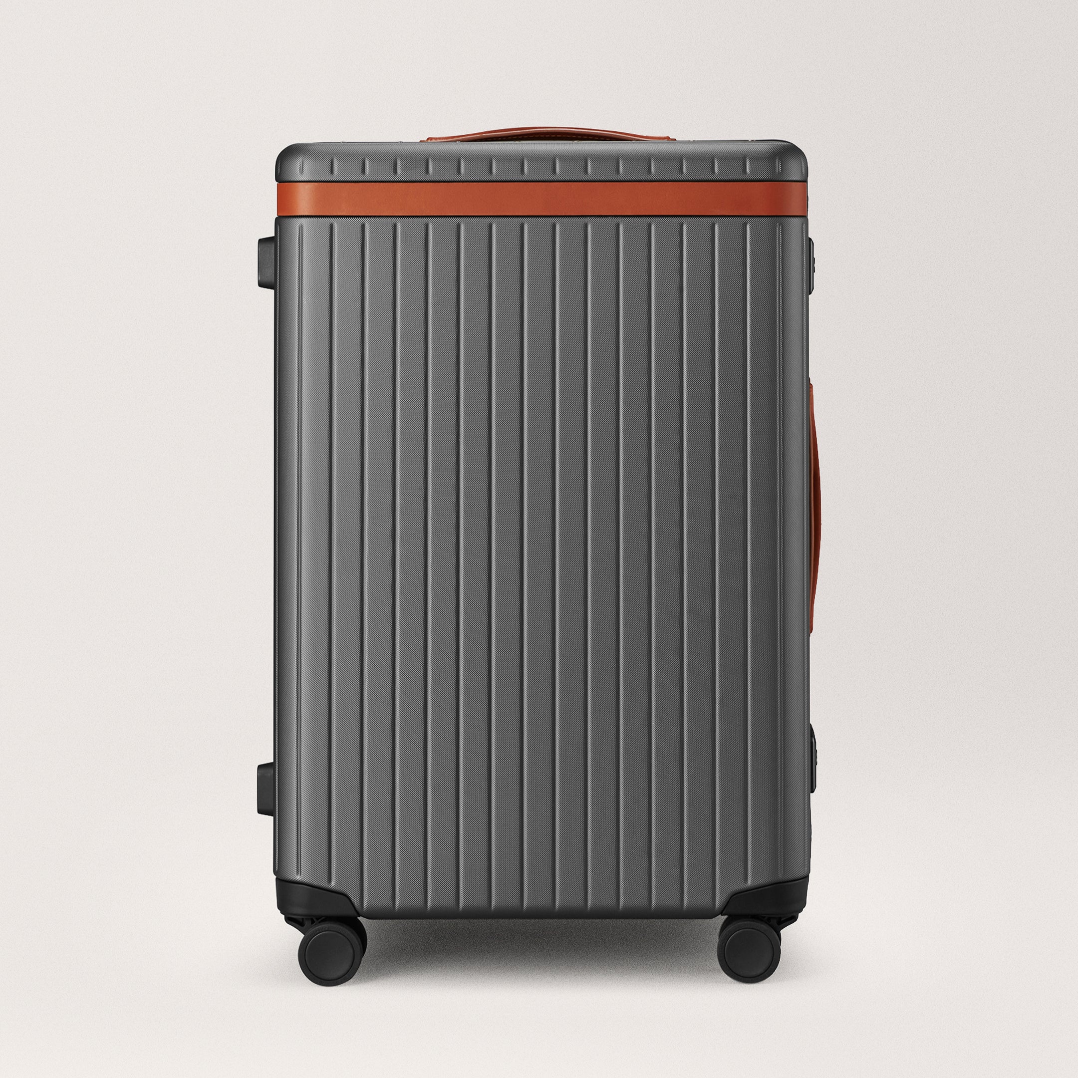 The Check-in - Discontinued Grey / Cognac / Dotted Hard-shell check-in suitcase