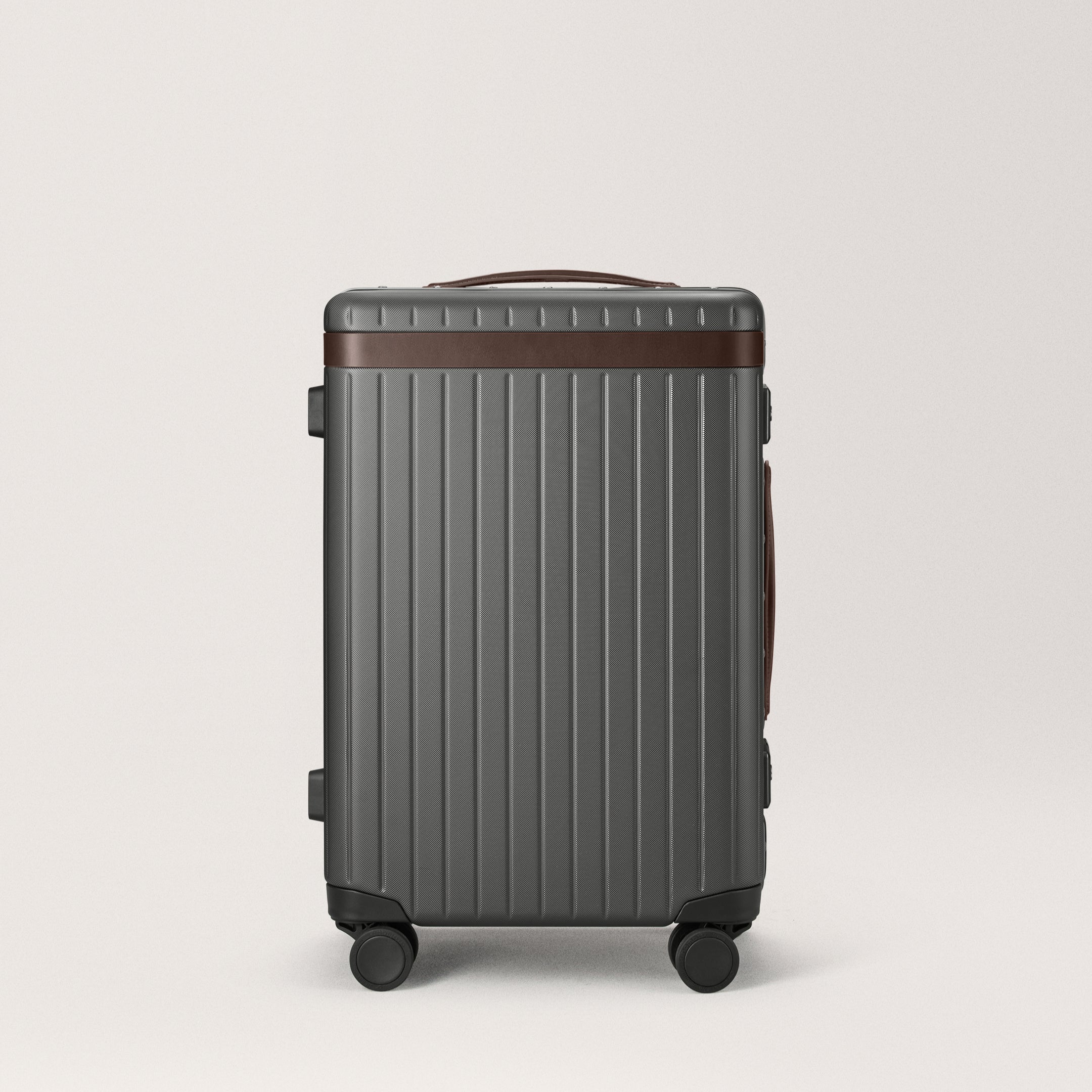 The Carry-on - Discontinued Grey / Chocolate / Dotted Hard-shell cabin suitcase