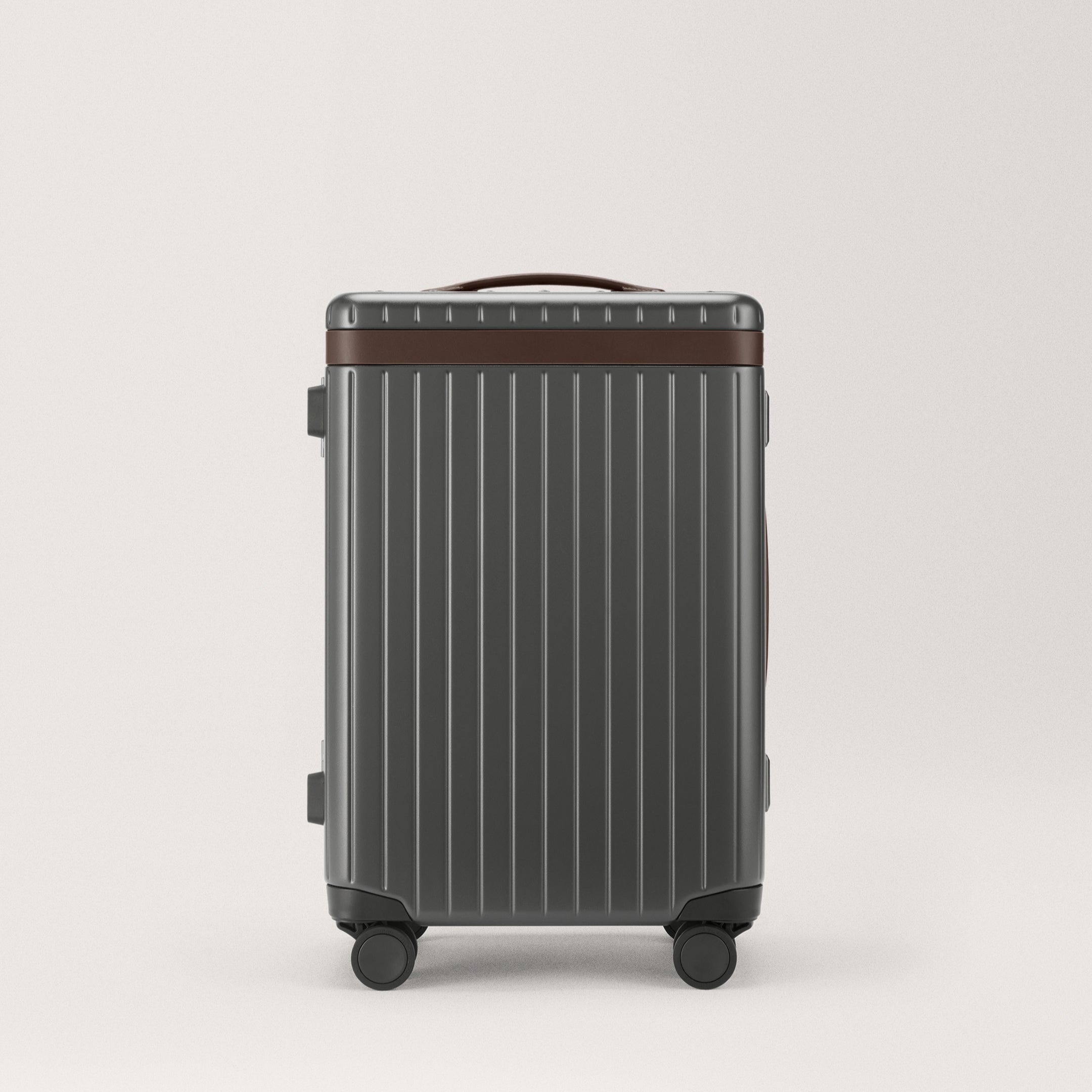 The Carry-on Grey / Chocolate Hard-shell cabin suitcase