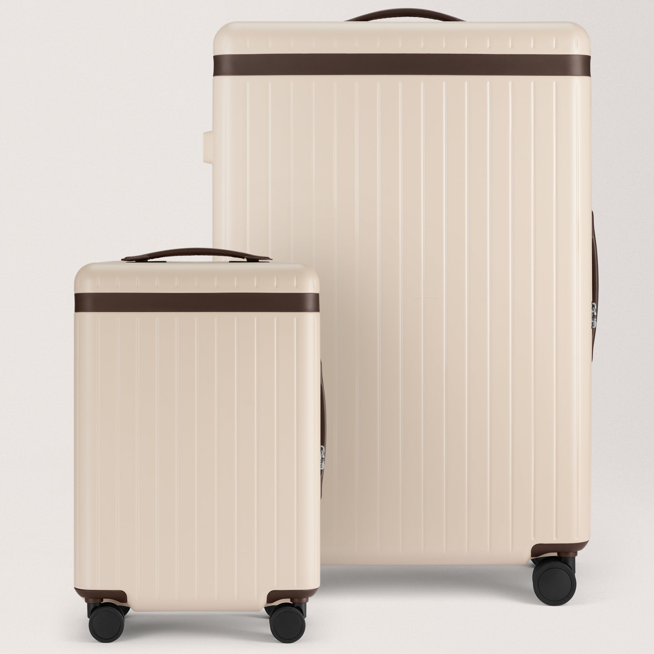 The Luggage Set Carry-on / Large-Check-in / Sand / Chocolate 