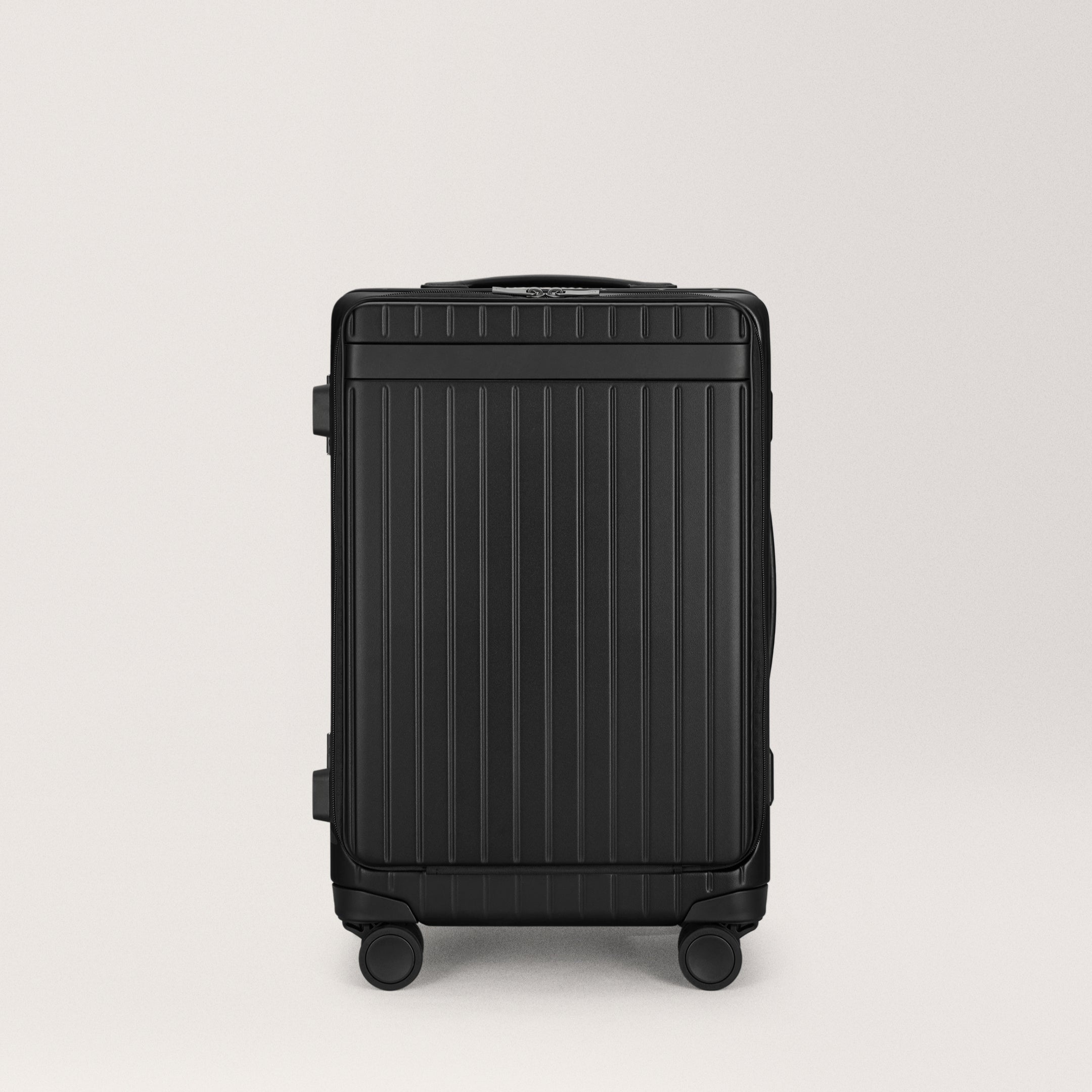 The Carry-on X Black / Black Hard-shell suitcase with front pocket
