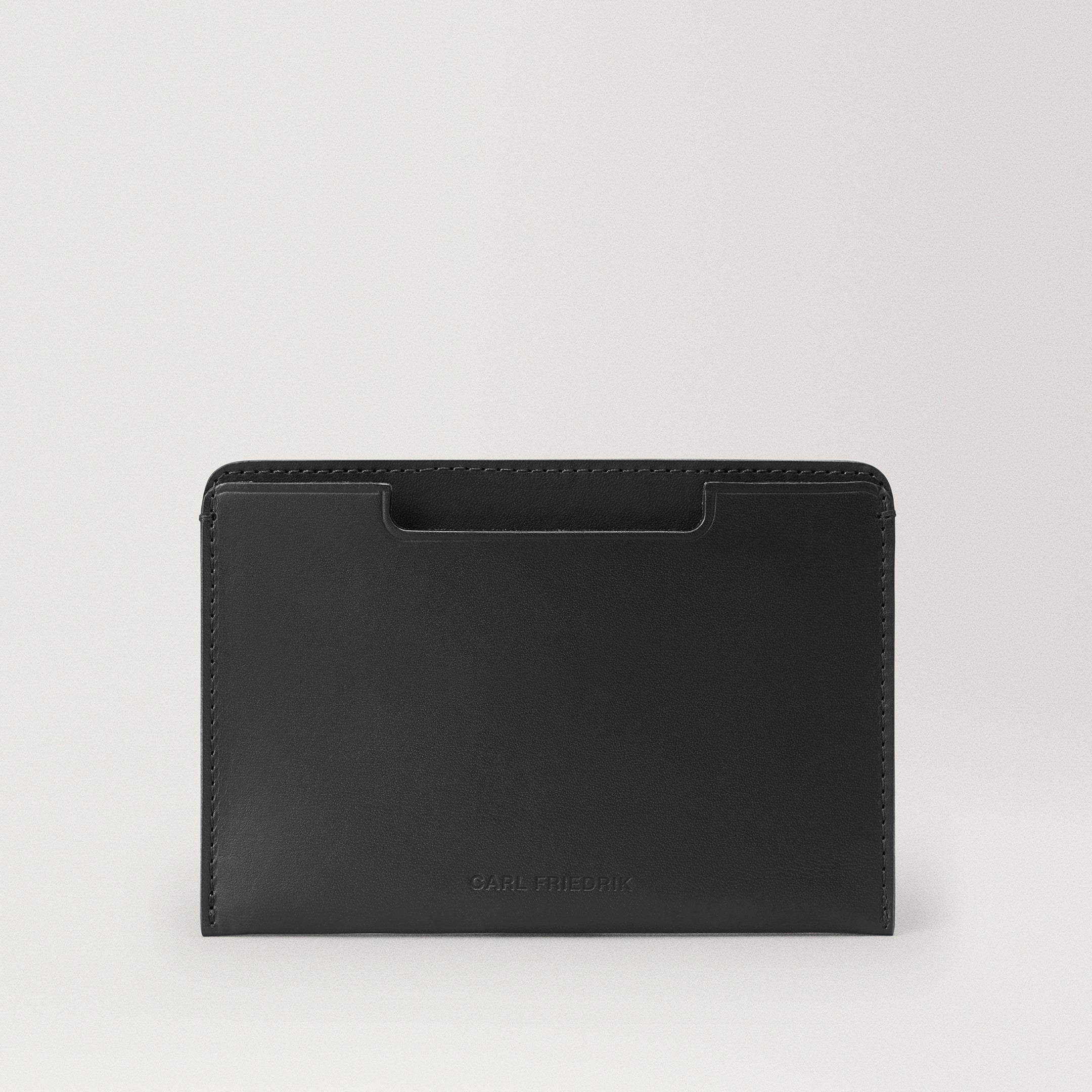 Easton Passport Sleeve Black Leather passport cover