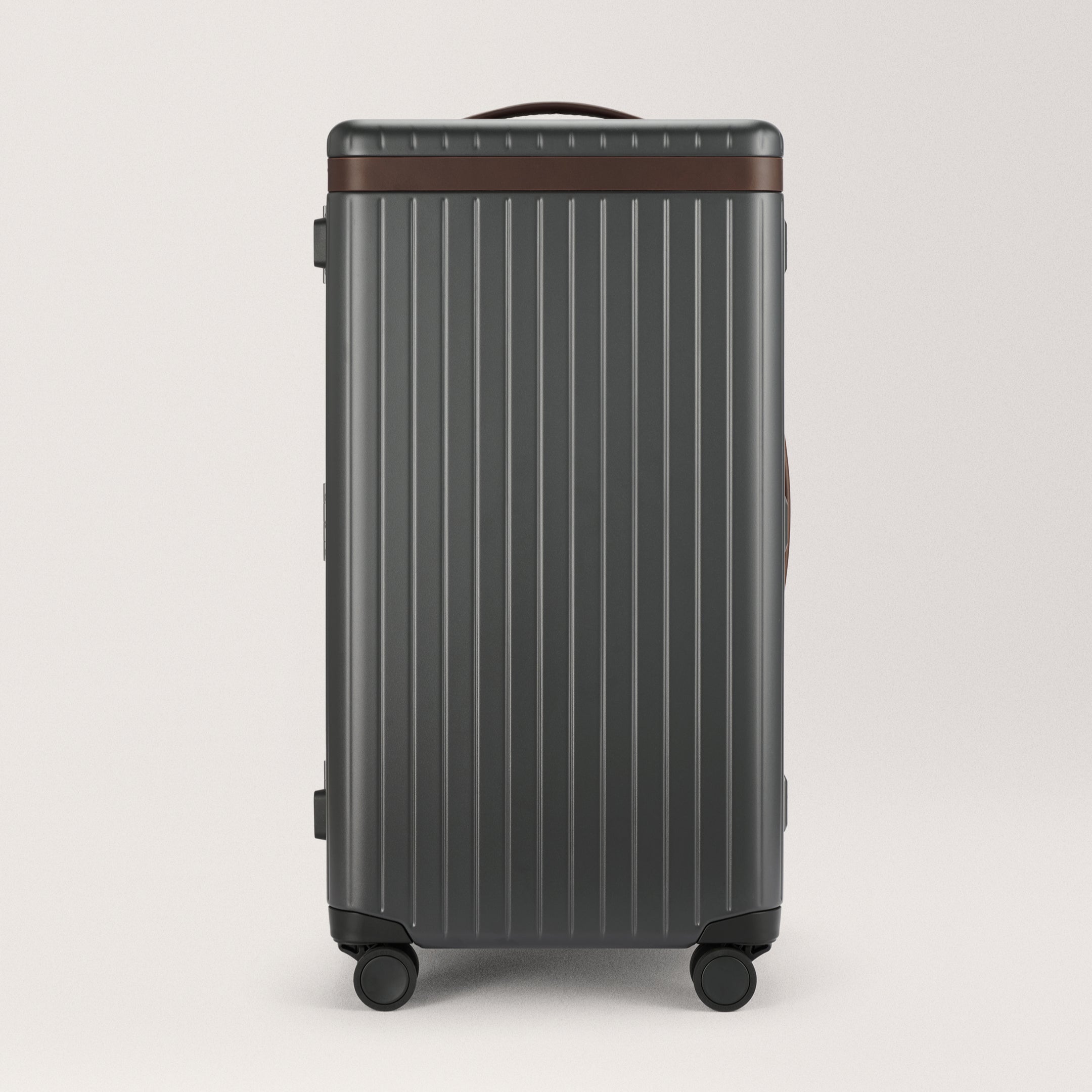 Trunk Grey / Chocolate Hard-shell trunk suitcase