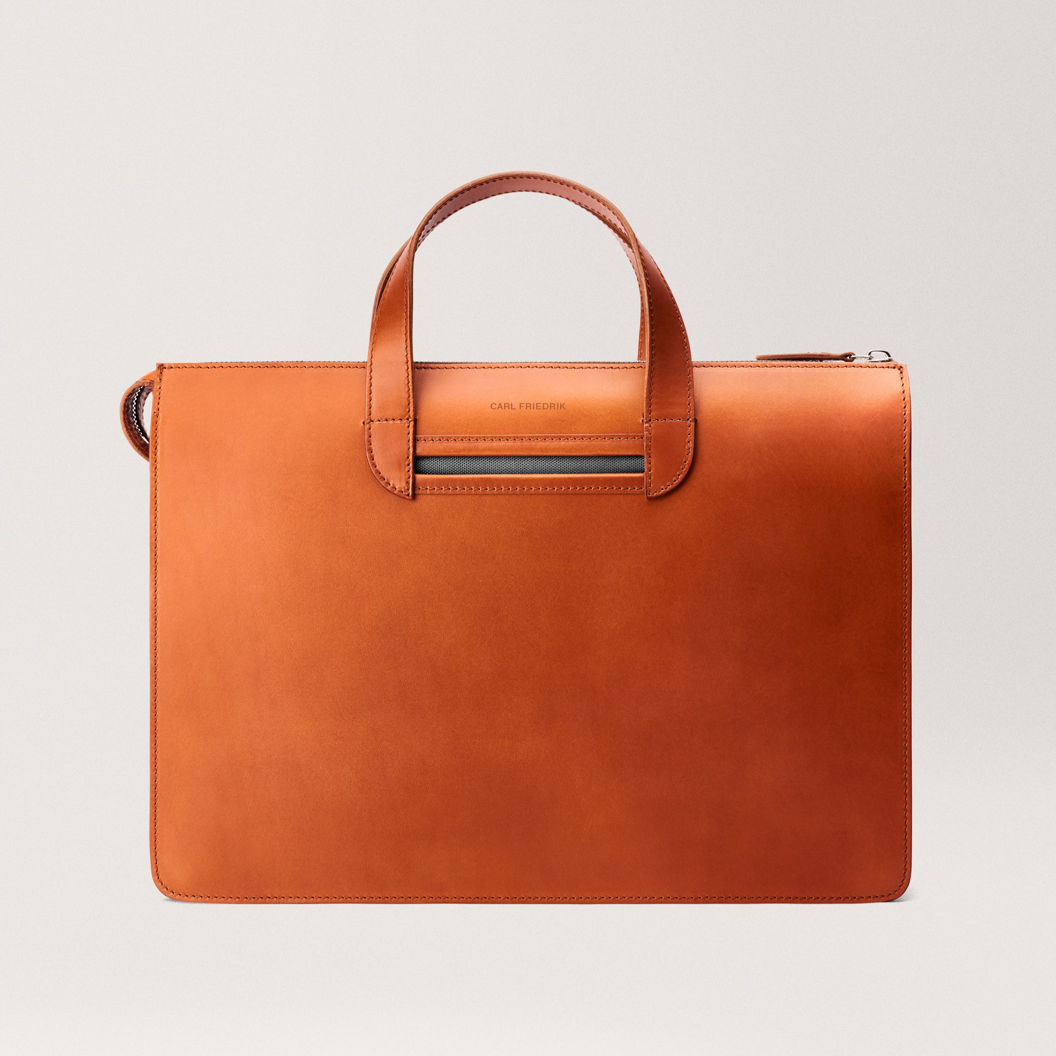 Vallance Cognac Slim leather briefcase