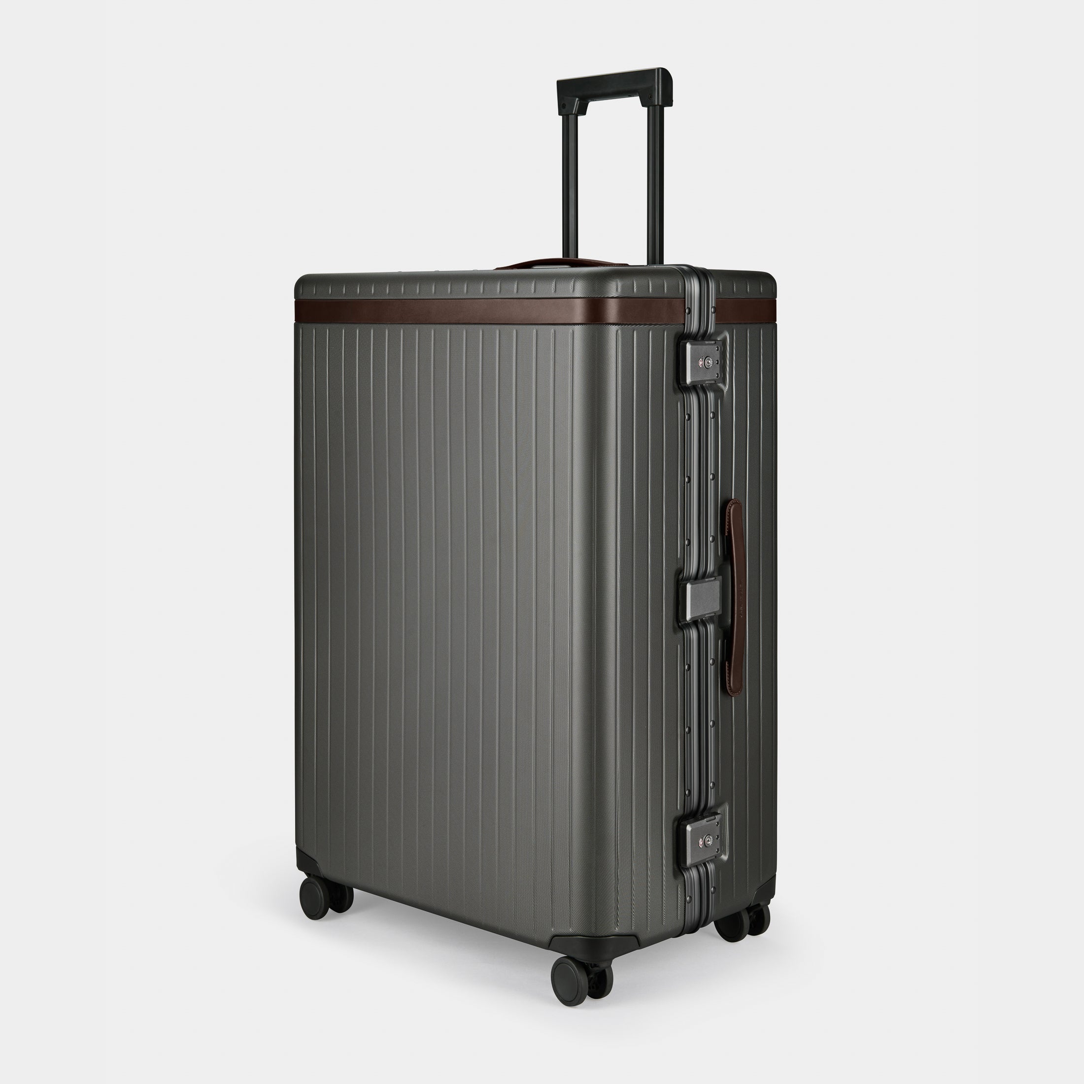 The Large Check-in - Return Grey / Chocolate / Dotted Extra-large hard-shell suitcase