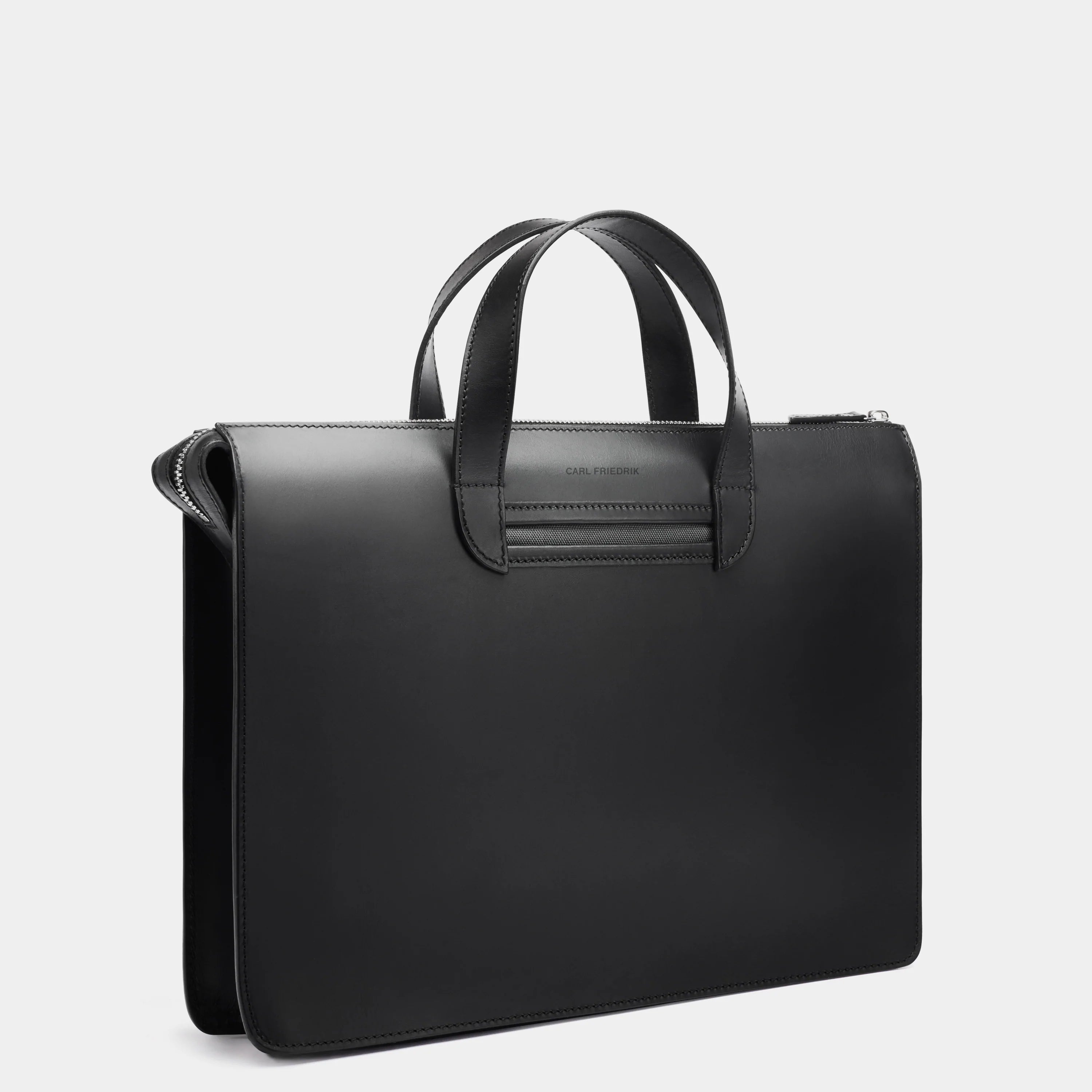 Vallance - Return Black Slim leather briefcase - Fair Condition 