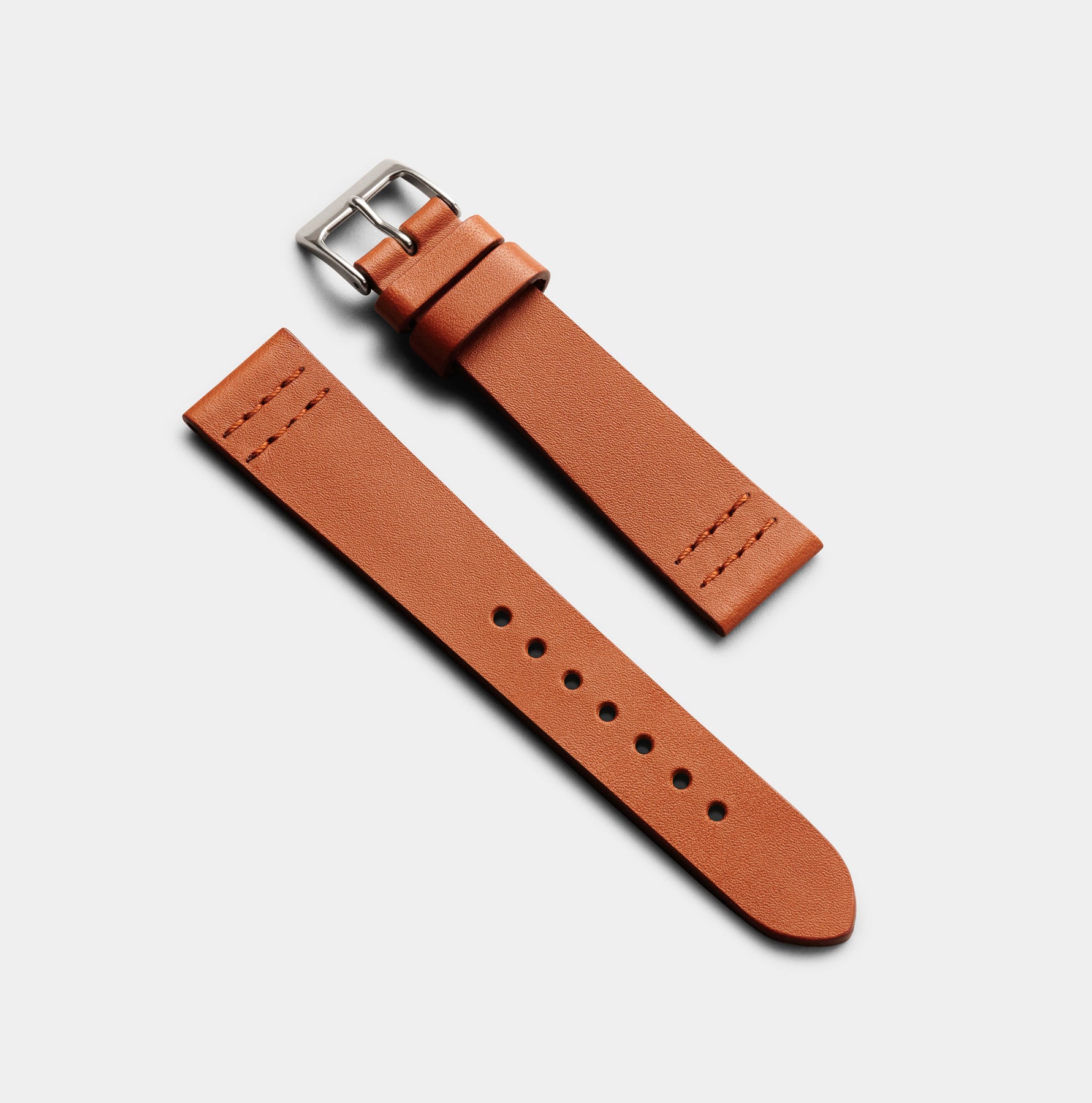 The Modern Watch Strap Cognac / 18mm Leather watch strap