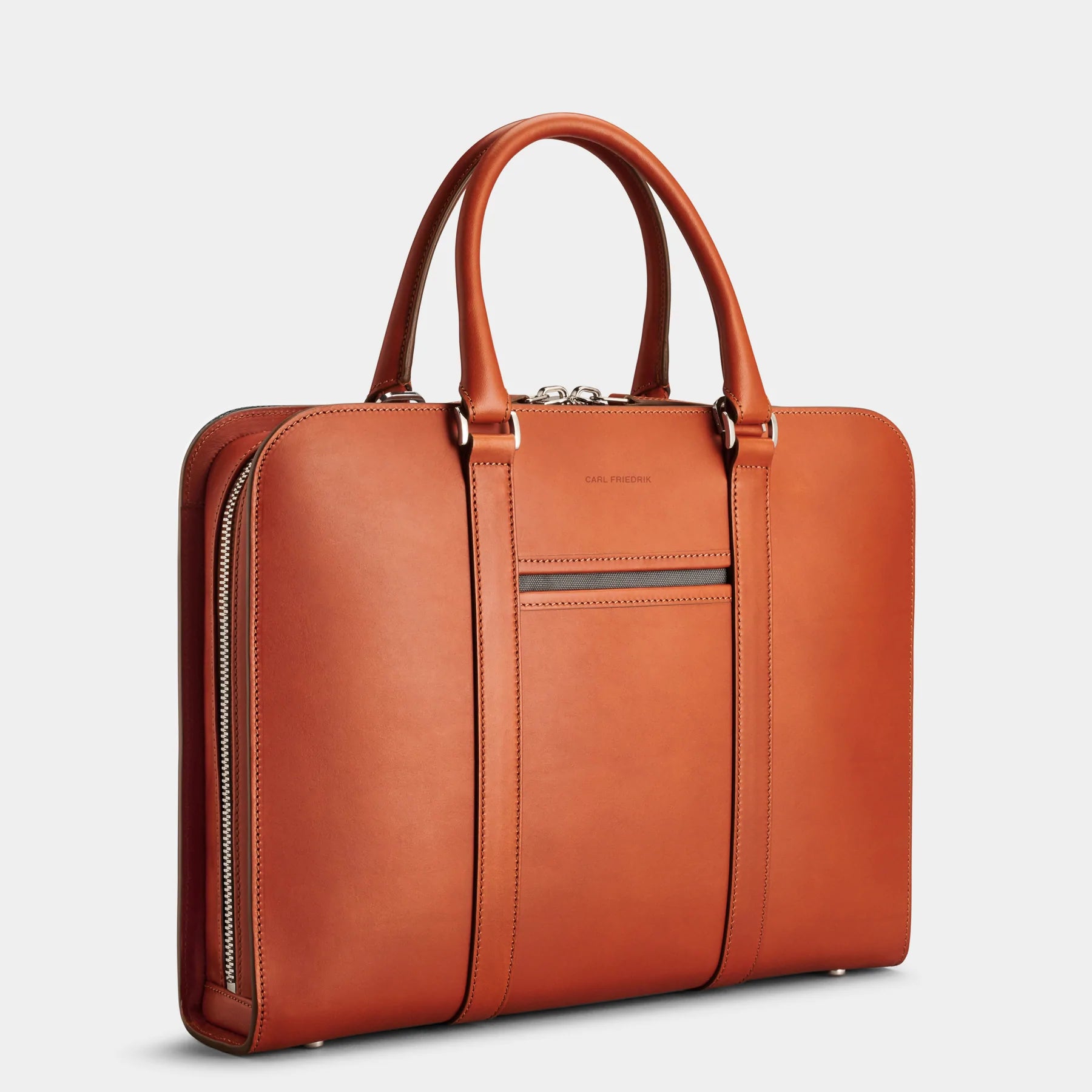 Palissy Briefcase - Return Cognac / Grey Slim leather briefcase - Fair Condition