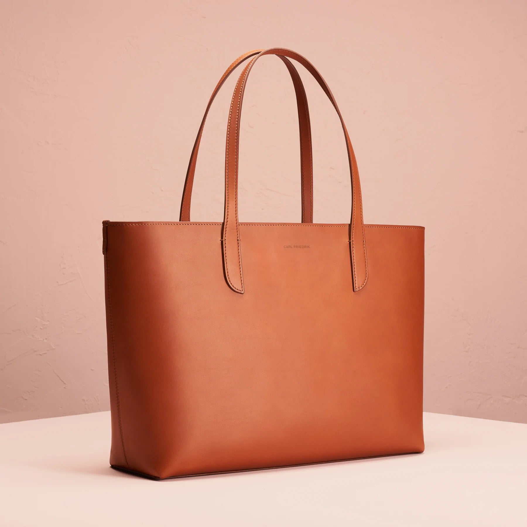 Ashby - Return Cognac / grey Women's leather tote - Fair condition